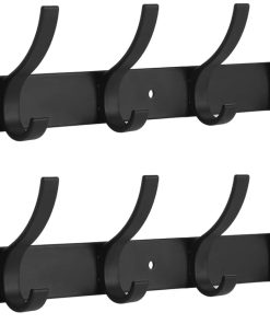Optish Coat Rack Wall Mount. Wall Hooks for Hanging. Entry Coat Hooks Coat Hanger. Hat Rack Holder for Wall. Key Holder Purse Racks. Towel Rack for Bathrooms (2 Pack. Black)