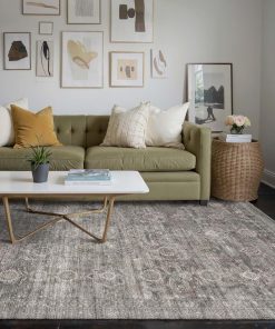Alternative view of Rugxara Area Rugs 5x7 for Living Room Bedroom. Grey Washable Rug. Vintage Retro Boho Rug. Non Slip & Low Pile Faux Wool Thin Carpet for Indoor Dining Room. Dorm and Kids Room(Taupe/Grey 5x7ft)